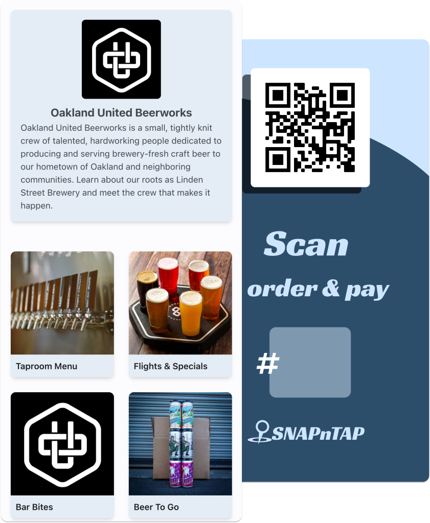 QR Codes and Brewery landing page